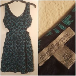 Charlotte Russe green and black dress